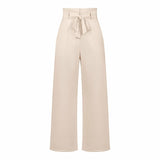 Casual Wide-Leg Trousers with Belt