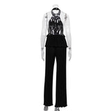 Backless Tank Top & Pleated Pants Set