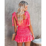 Sexy Halter Strap Ruffled Mini Dress Silver Sam
