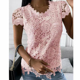 Lacy short sleeve top Silver Sam