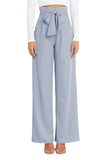 Casual Wide-Leg Trousers with Belt