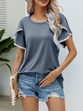 Tulip Sleeve Tassel Blouse Silver Sam