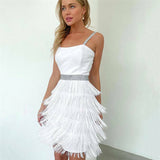Sleeveless Fringed Dress Silver Sam