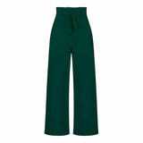 Casual Wide-Leg Trousers with Belt