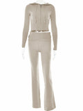 Sexy High-Waisted Long Sleeve Top & Pants Set
