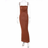 Sexy Backless Slim Fit Cami Dress Silver Sam