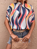 Split Batwing Sleeve Top Silver Sam
