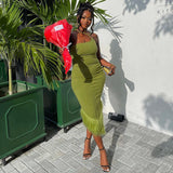 Sexy Backless Mermaid Long Dress Silver Sam