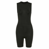 Butt-lifting Sleeveless Bodysuit Shorts Silver Sam