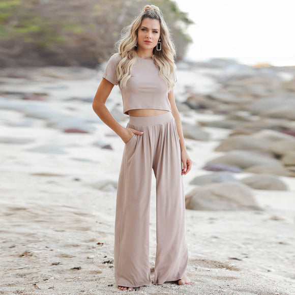 Short Sleeve T-Shirt & Long Pants Set