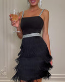 Sleeveless Fringed Dress Silver Sam