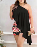 Sleeveless One-Shoulder Dress