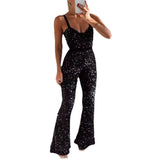 Sexy Sparkly Jumpsuit with Spaghetti Straps