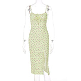 Floral Split Hem Cami Dress