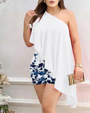 Sleeveless One-Shoulder Dress