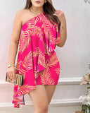 Sleeveless One-Shoulder Dress