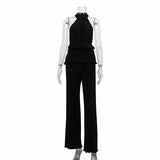 Backless Tank Top & Pleated Pants Set