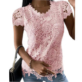 Lacy short sleeve top Silver Sam