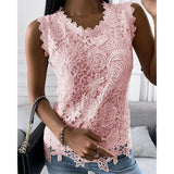 Vest Lace Top Silver Sam
