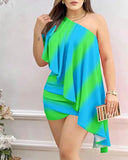 Sleeveless One-Shoulder Dress