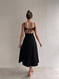 Summer Maxi Dress with Straps Silver Sam