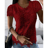 Lacy short sleeve top Silver Sam