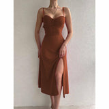 Summer Maxi Dress with Straps Silver Sam