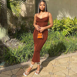 Sexy Backless Slim Fit Cami Dress Silver Sam