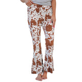 Sparkling High Waist Flared Pants Slimming Wide Leg  Trousers