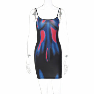 Print Slim Dress Silver Sam