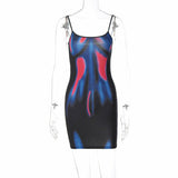 Print Slim Dress Silver Sam
