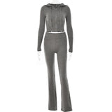 Sexy High-Waisted Long Sleeve Top & Pants Set