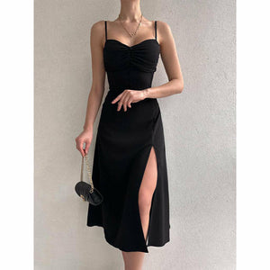 Summer Maxi Dress with Straps Silver Sam