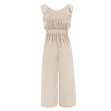 Ruffle Sleeveless  Jumpsuit Silver Sam