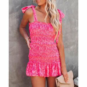 Sexy Halter Strap Ruffled Mini Dress Silver Sam