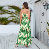 Bohemian High-waist Split Dress Silver Sam