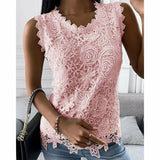Vest Lace Top Silver Sam
