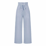 Casual Wide-Leg Trousers with Belt
