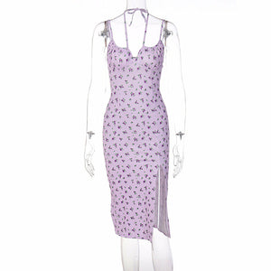 Floral Split Hem Cami Dress