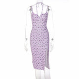 Floral Split Hem Cami Dress