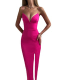 Solid Color Knitted Dress for Women Silver Sam