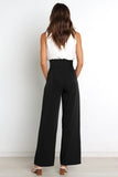 Casual Wide-Leg Trousers with Belt