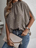 Split Batwing Sleeve Top Silver Sam