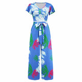 Print Pullover Top & Wide Leg Trousers Set