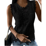 Vest Lace Top Silver Sam