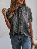 Split Batwing Sleeve Top Silver Sam