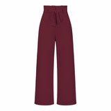 Casual Wide-Leg Trousers with Belt