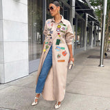 Printed Sunscreen Long Jacket Silver Sam