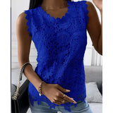 Vest Lace Top Silver Sam