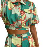 Mini Shirt & Shorts Set Silver Sam